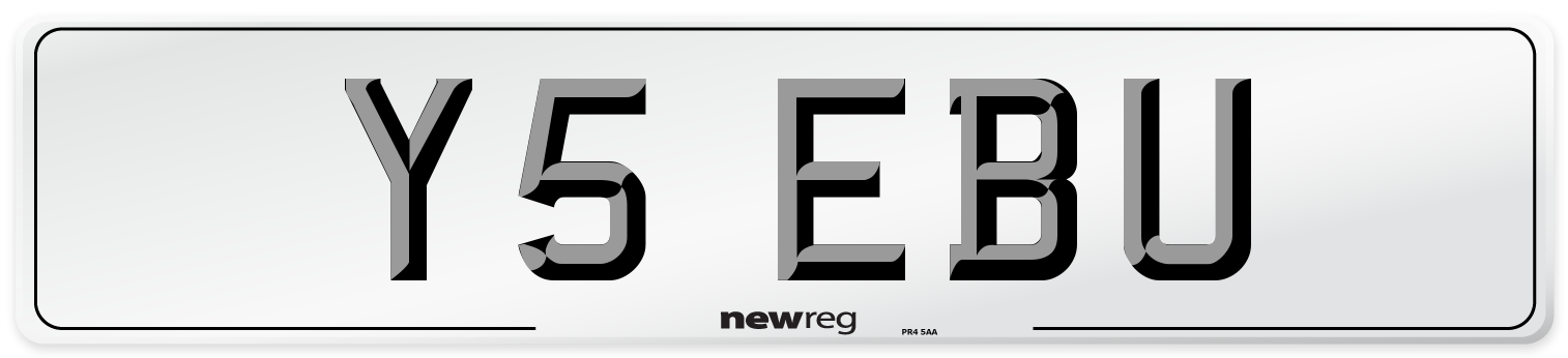 Y5 EBU Number Plate from New Reg